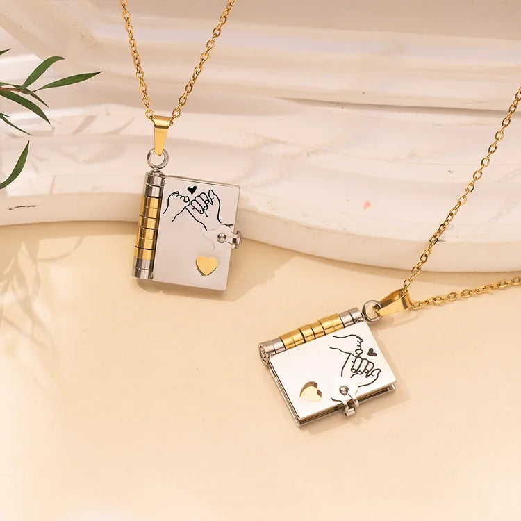 My Daughter Book Necklace - I'm Always With You