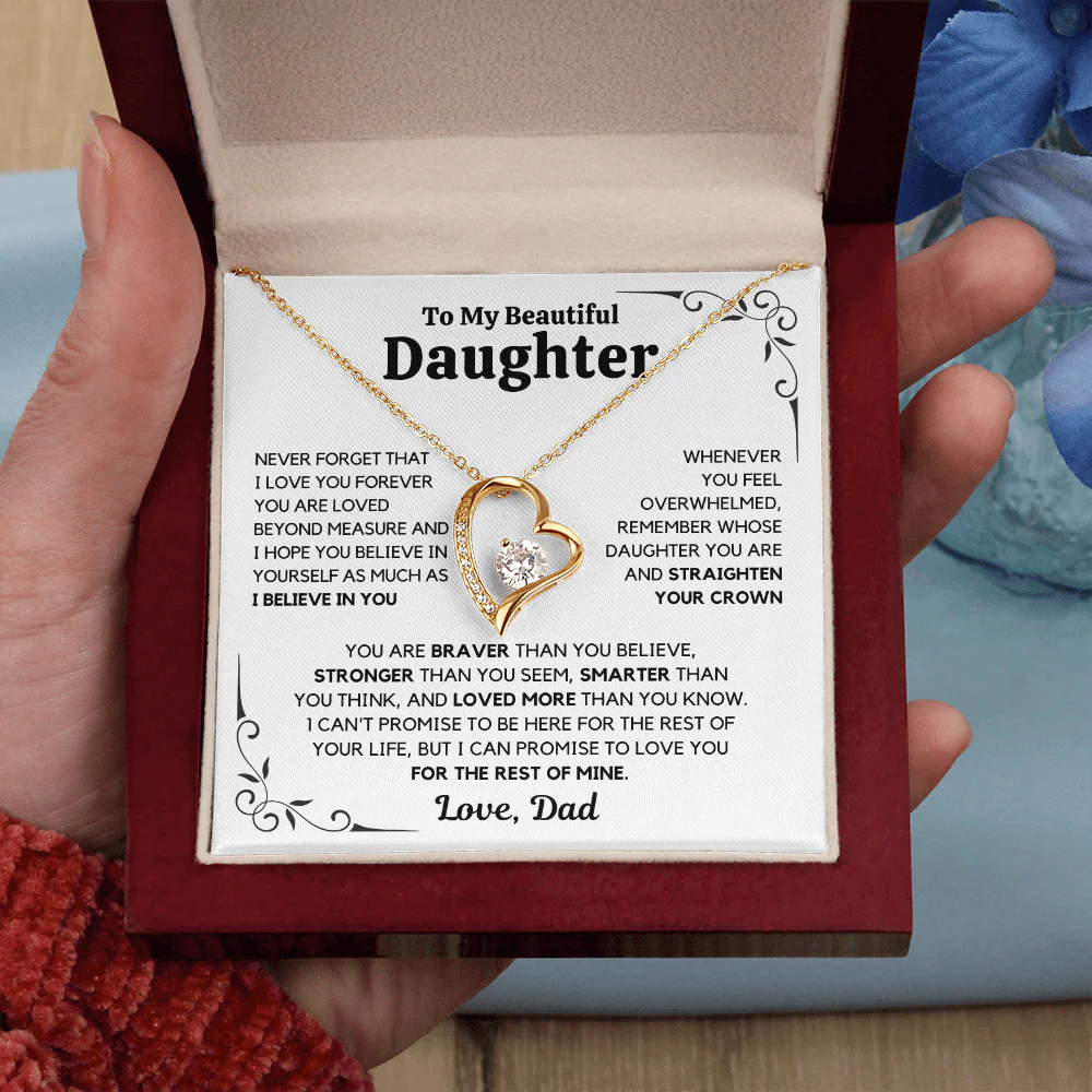 To My Daughter – Forever Love Necklace - From Dad