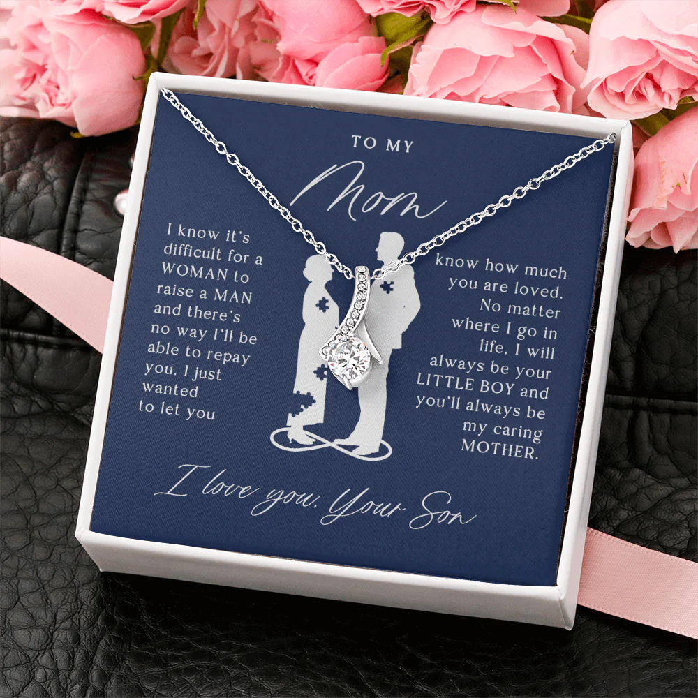 To My Mom Gift From Son - I Will Always Be Your Little Boy - Alluring Beauty Necklace