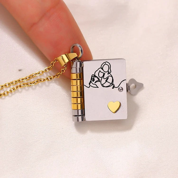 Forever Connected - My Granddaughter Book Necklace