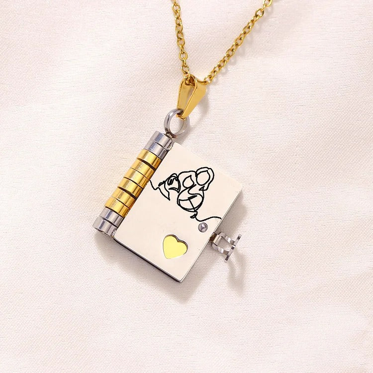 Forever Connected - My Granddaughter Book Necklace