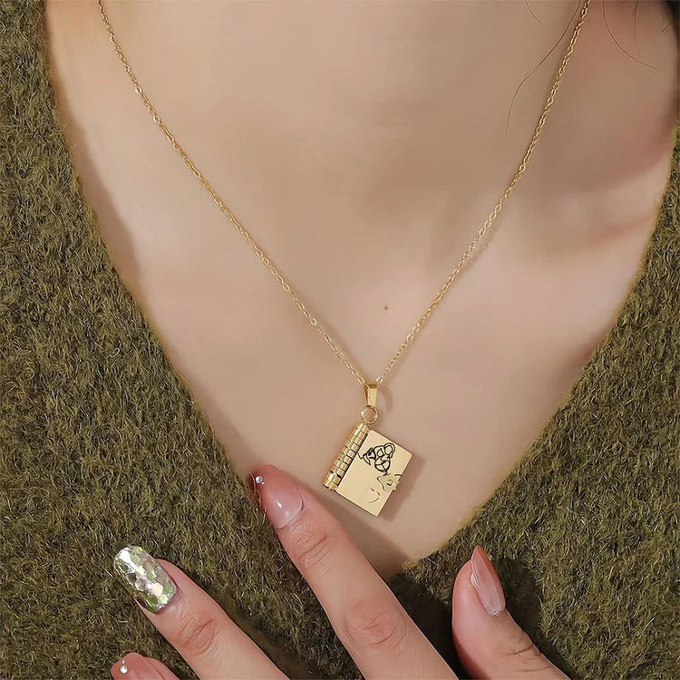 Forever Connected - My Granddaughter Book Necklace