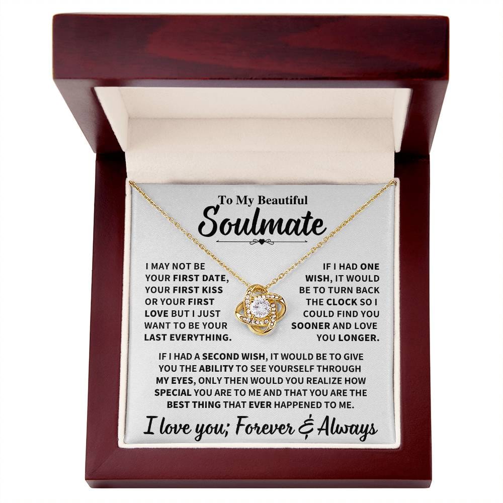 Beautiful Soulmate Necklace Gift Set "My Last Everything" - Best Gifts To Give Your Wife