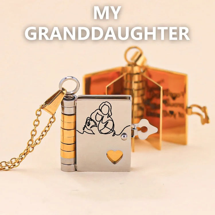 Forever Connected - My Granddaughter Book Necklace