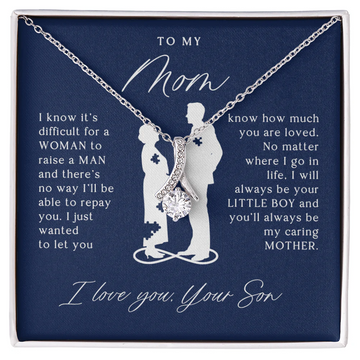 To My Mom Gift From Son - I Will Always Be Your Little Boy - Alluring Beauty Necklace