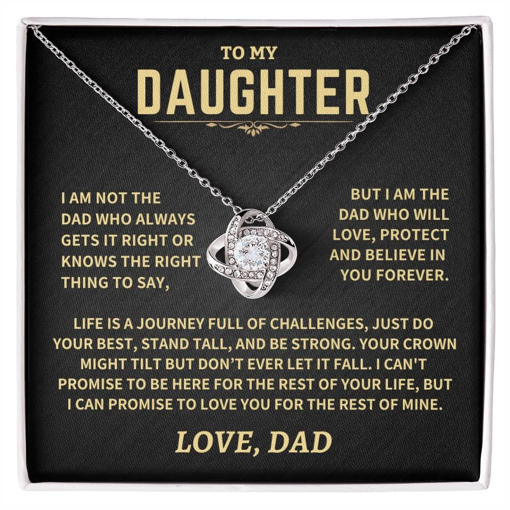 Crown Might Tilt But Don't Ever Let It Fall, Knot Necklace