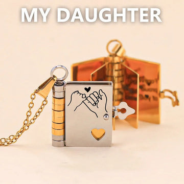 My Daughter Book Necklace - I'm Always With You