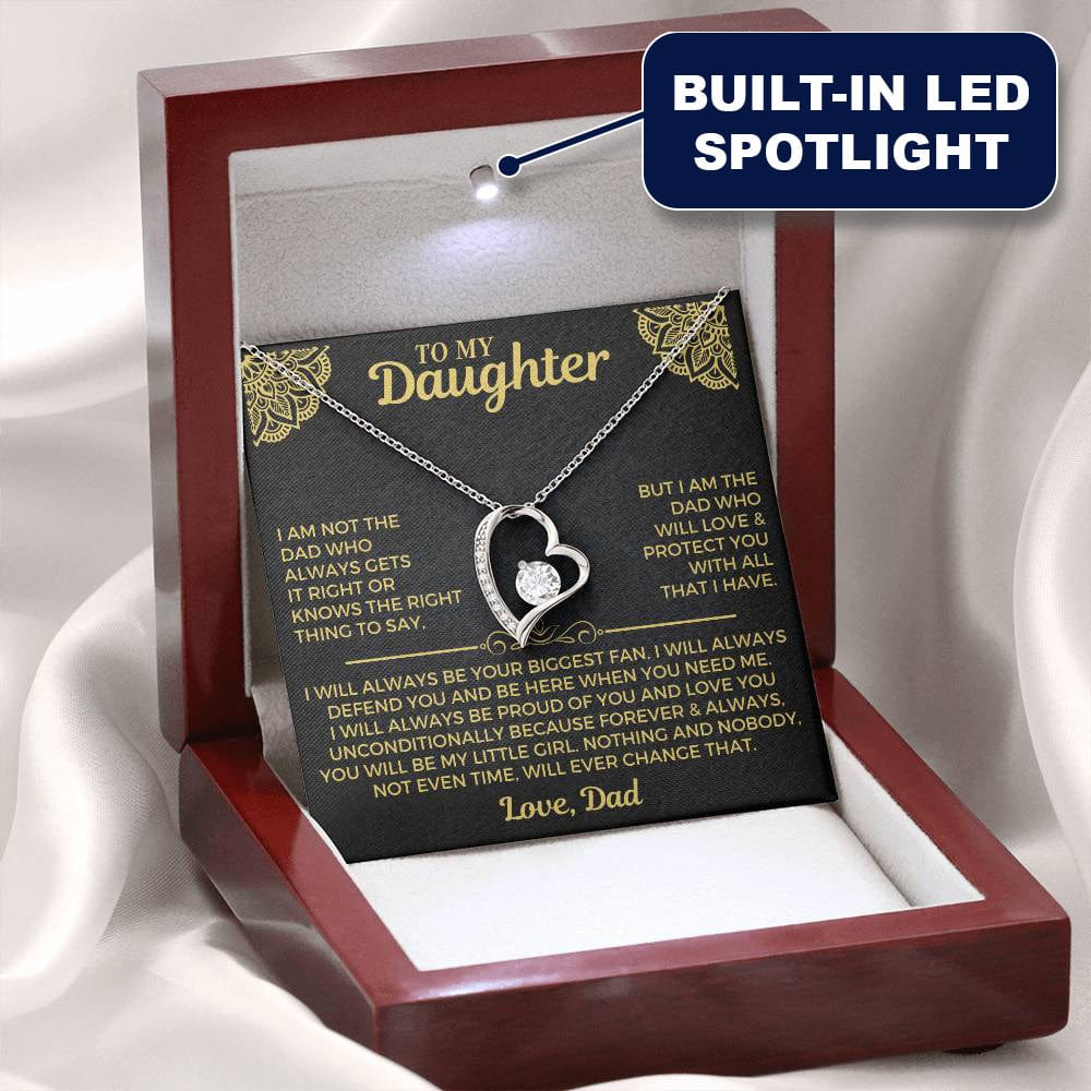 To My Daughter - Love Dad - Forever Love Necklace Gift Set