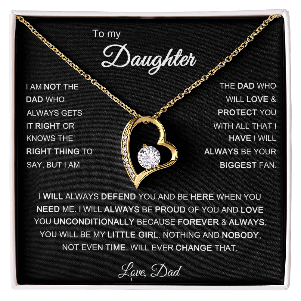 "Always My Little Girl" Forever Love Necklace in Luxury LED Box