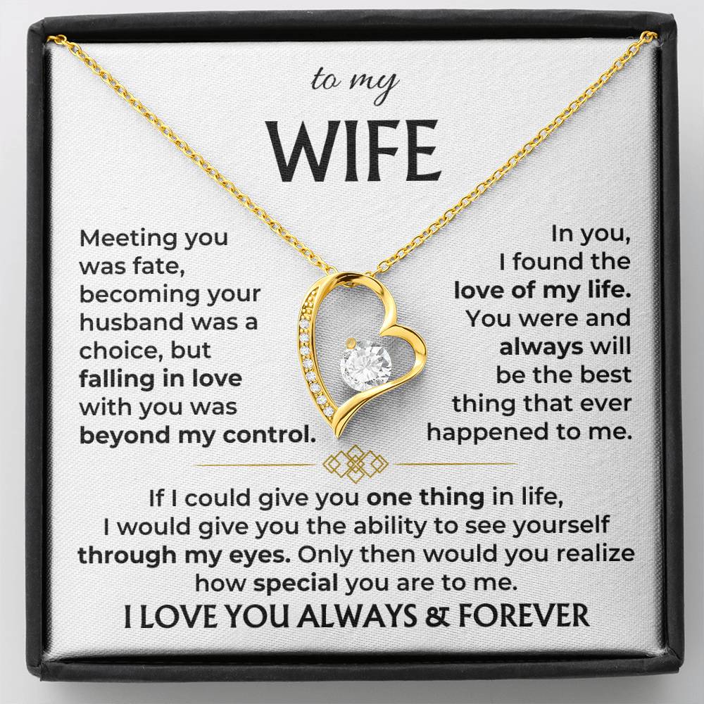 To My Wife - I Love You Always & Forever - Forever Love Necklace Gift Set