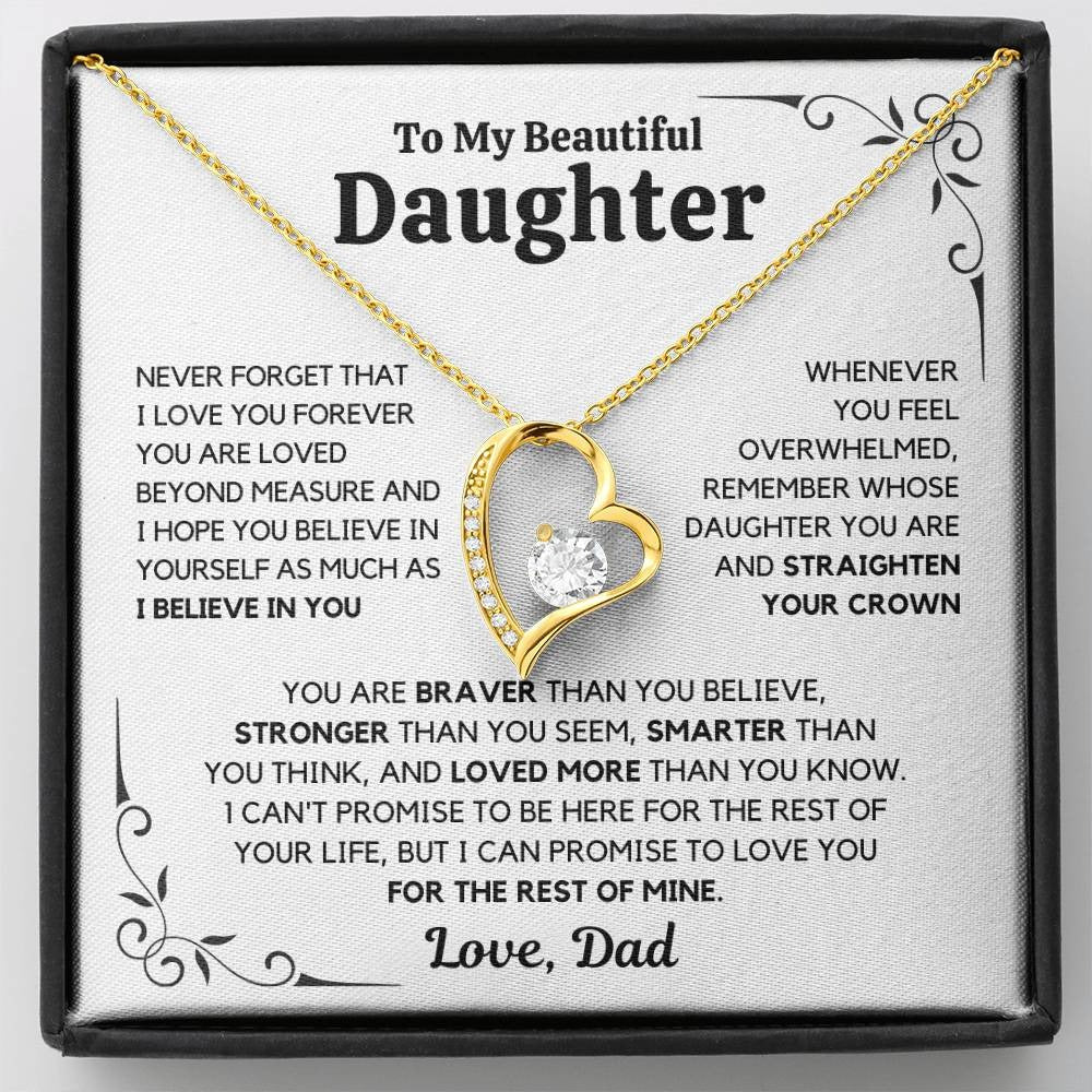 To My Daughter – Forever Love Necklace - From Dad