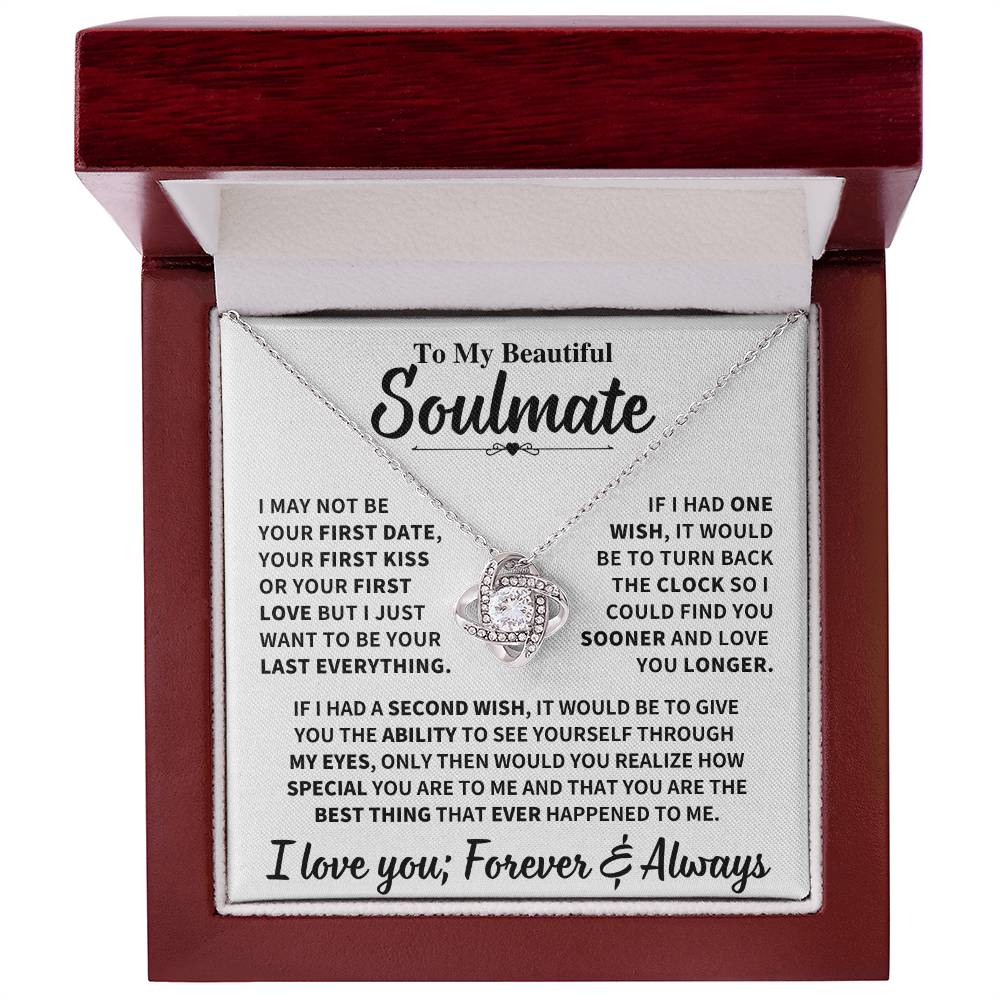 Beautiful Soulmate Necklace Gift Set "My Last Everything" - Best Gifts To Give Your Wife