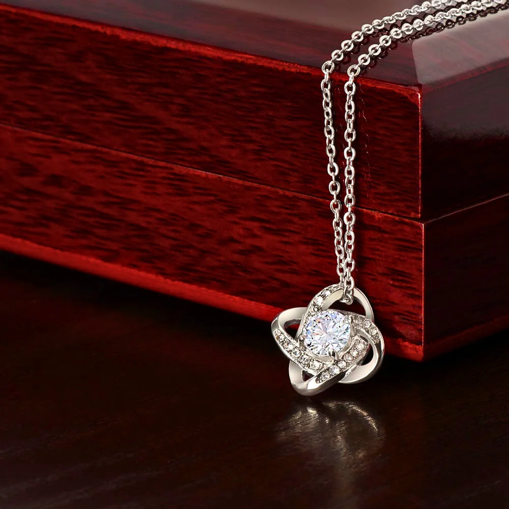 Always Family Forever - To My Bonus Daughter - Love Knot Necklace Gift Set