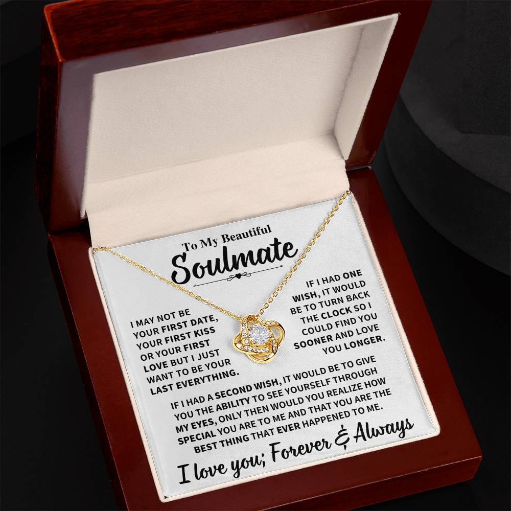Beautiful Soulmate Necklace Gift Set "My Last Everything" - Best Gifts To Give Your Wife