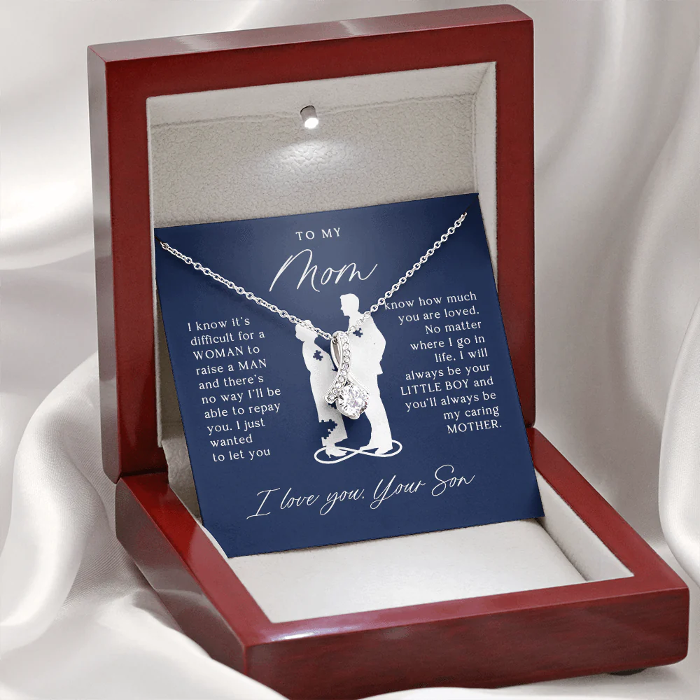 To My Mom Gift From Son - I Will Always Be Your Little Boy - Alluring Beauty Necklace