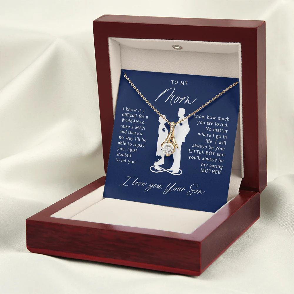 To My Mom Gift From Son - I Will Always Be Your Little Boy - Alluring Beauty Necklace