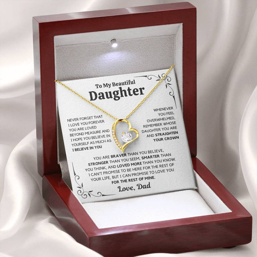 To My Daughter – Forever Love Necklace - From Dad