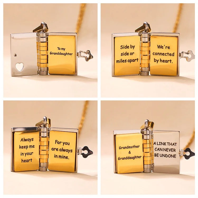 Forever Connected - My Granddaughter Book Necklace