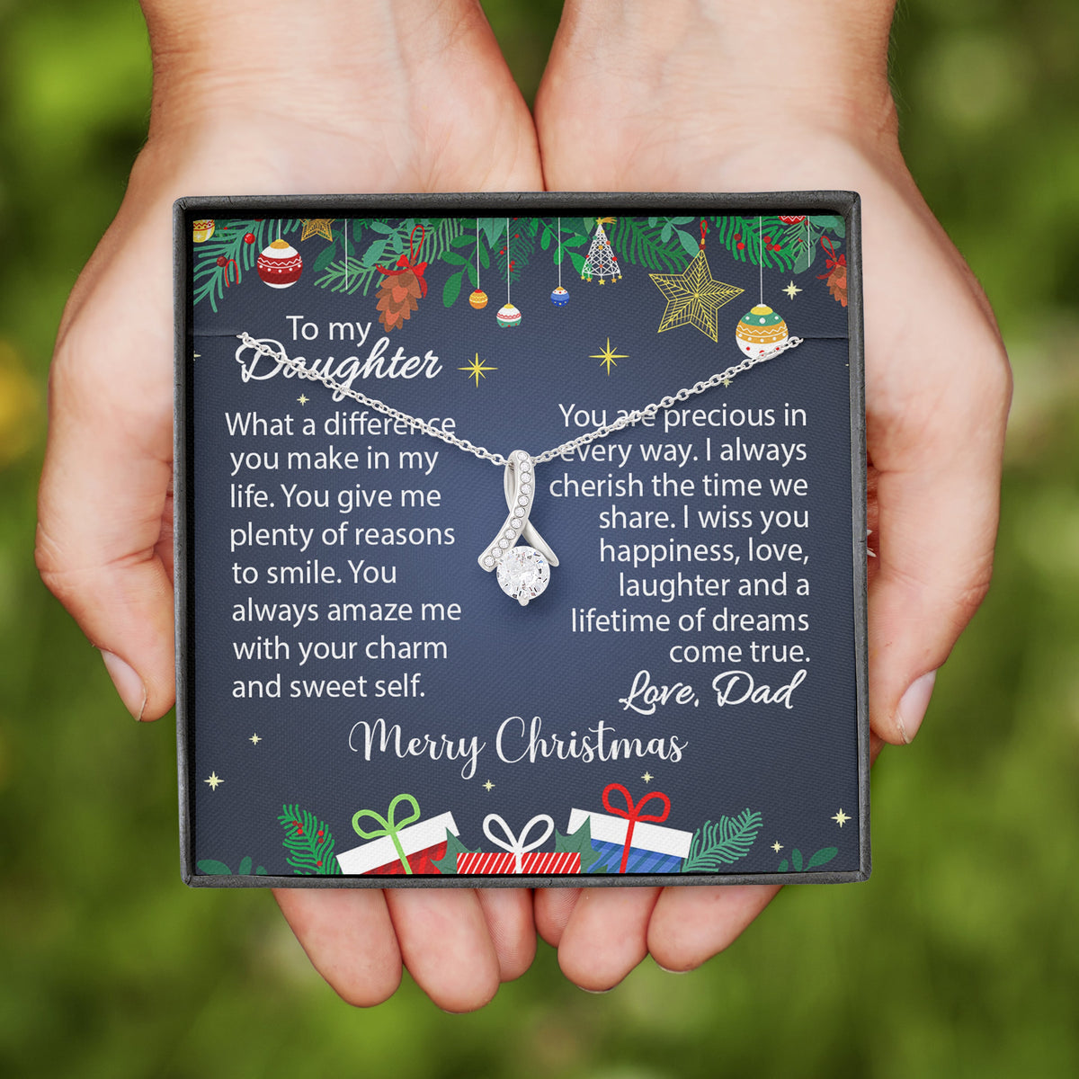 To My Daughter | Merry Christmas | Necklace