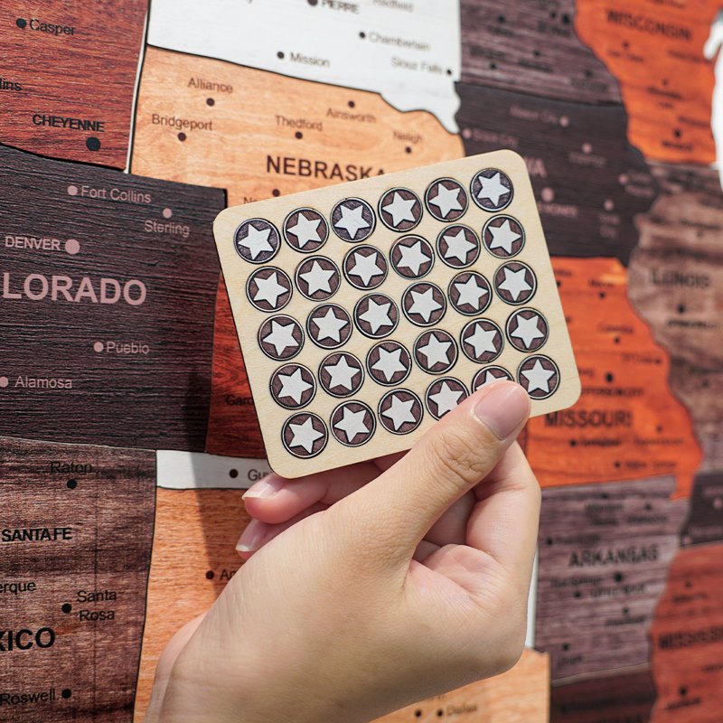 The United States Wooden Map Puzzle