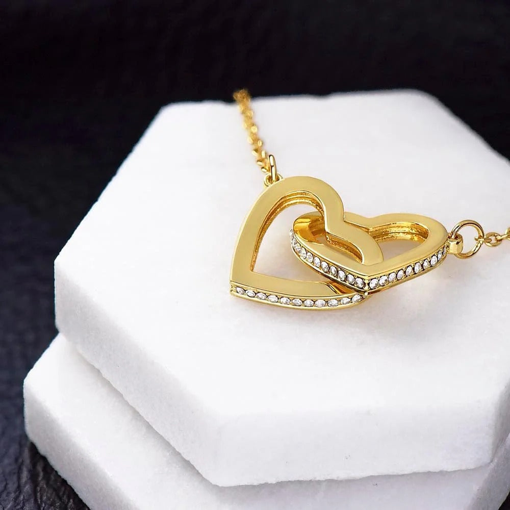 To My Granddaughter - Forever Linked Hearts - Necklace Gift Set From Grandma