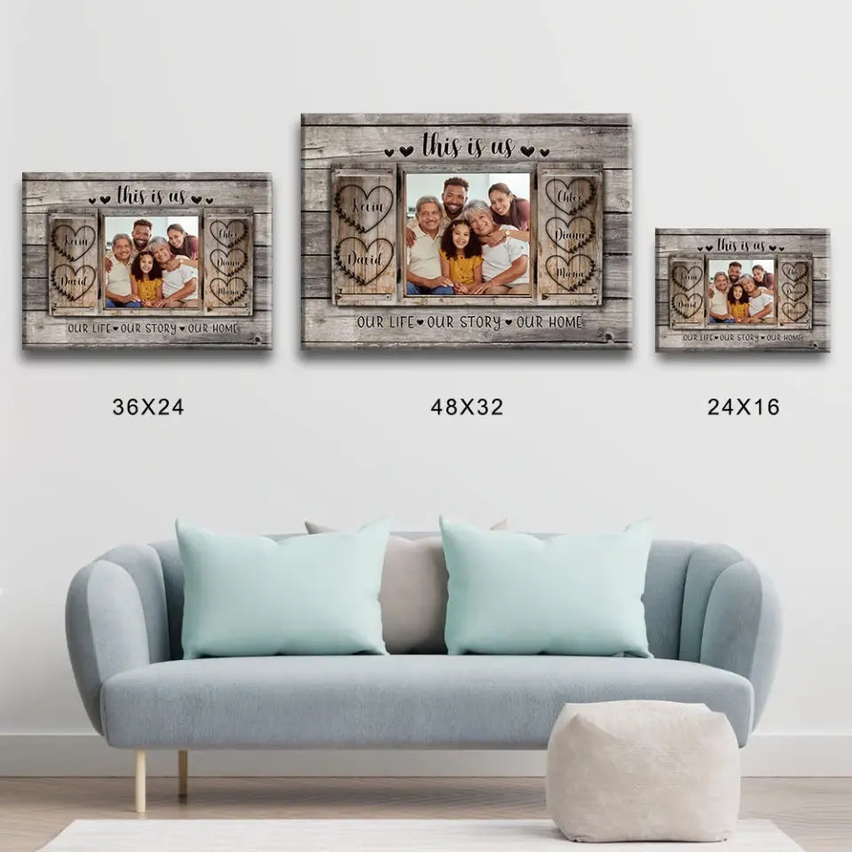 This Is Us - Personalized Family Name & Image - Premium Canvas