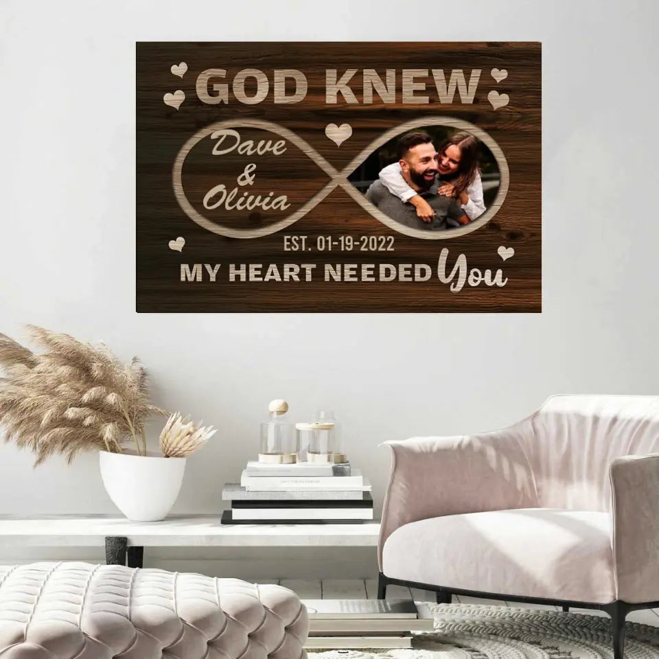 God Knew My Heart Needed You - Premium Canvas Poster (1.25")