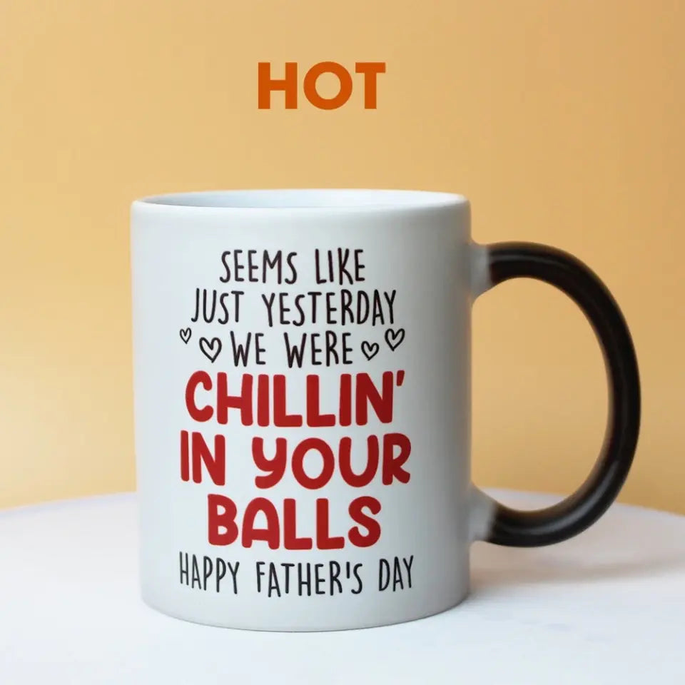 Seems Like Yesterday I Was Chilling In Your Balls - Magic Mugs - Father's Day Gift