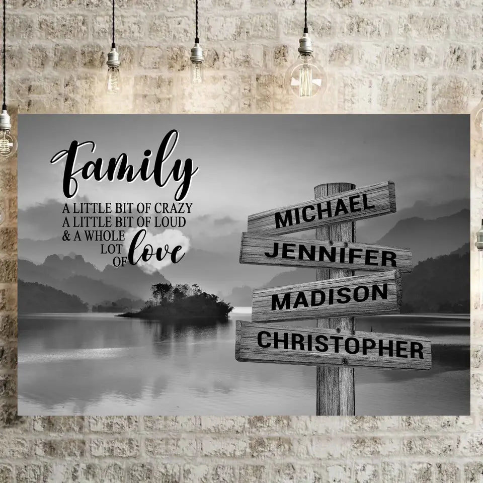 Riverside Sunset A Little Whole Lot of Love Multi-Names Premium Canvas