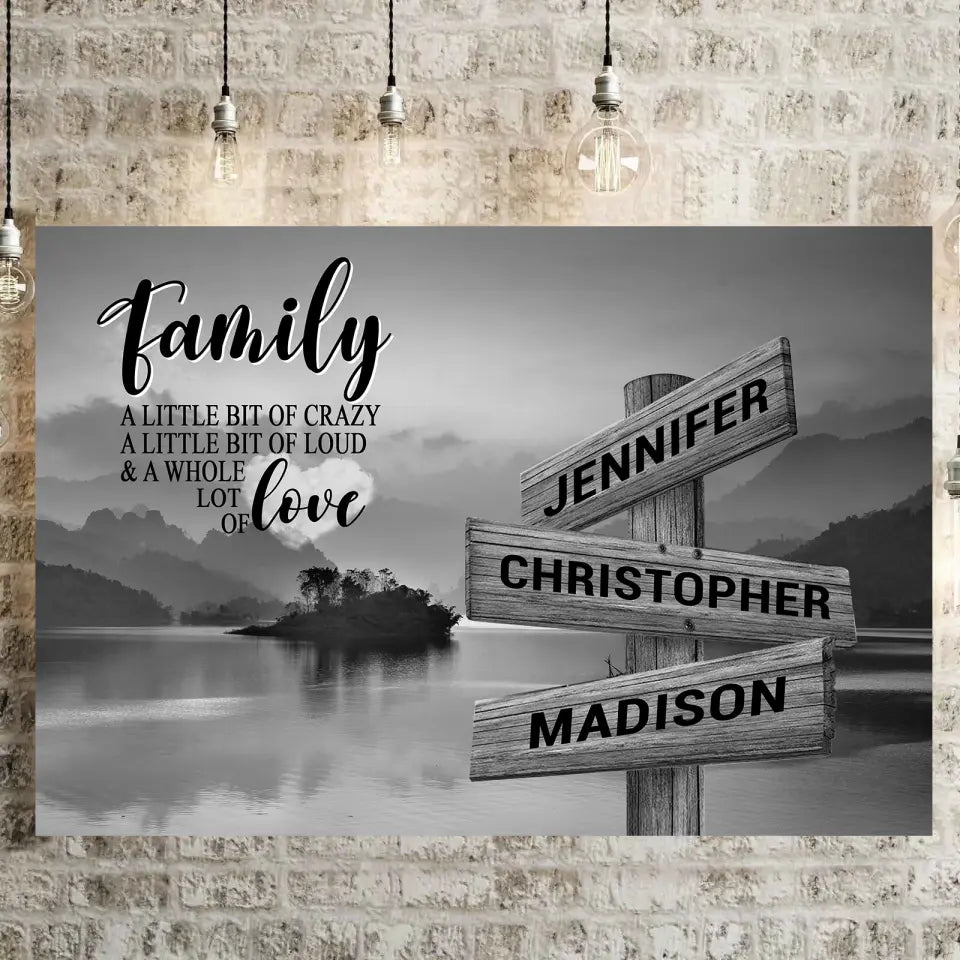 Riverside Sunset A Little Whole Lot of Love Multi-Names Premium Canvas