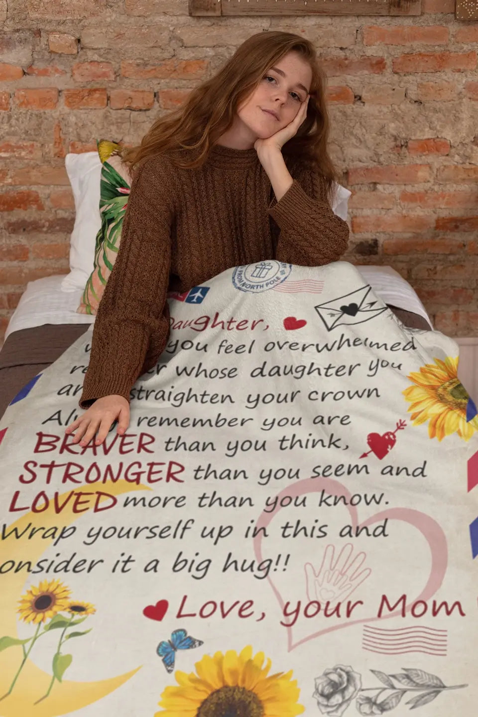 Postage Stamp To My Daughter Letter Mail - Fleece Blanket