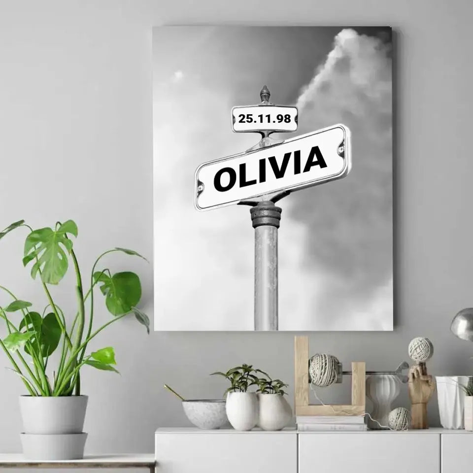 Personalized Canvas Wall Art "Date of birth of children" - Gift For Your Loved Ones (0.75") - Ship from Australia