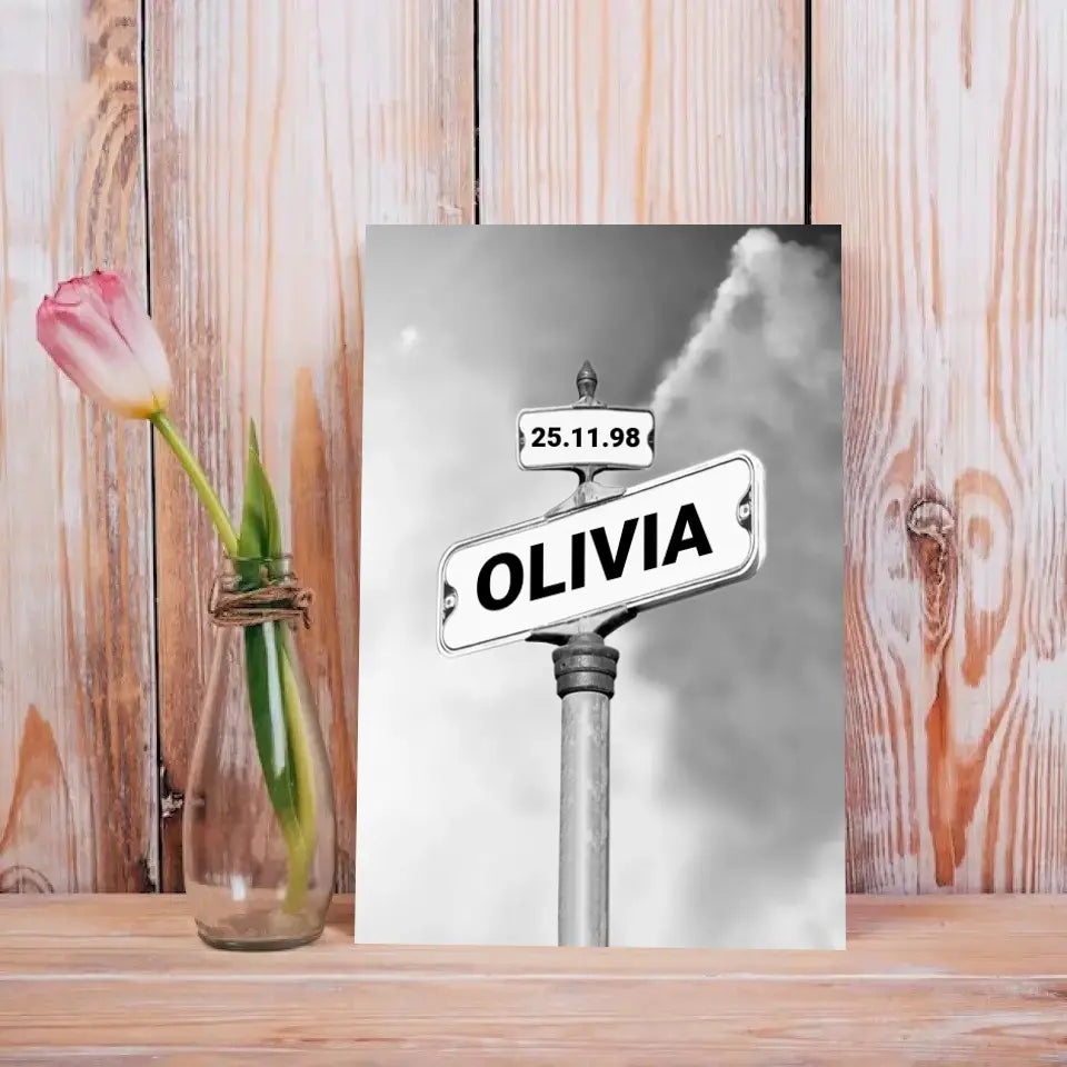 Personalized Canvas Wall Art "Date of birth of children" - Gift For Your Loved Ones (0.75") - Ship from Australia