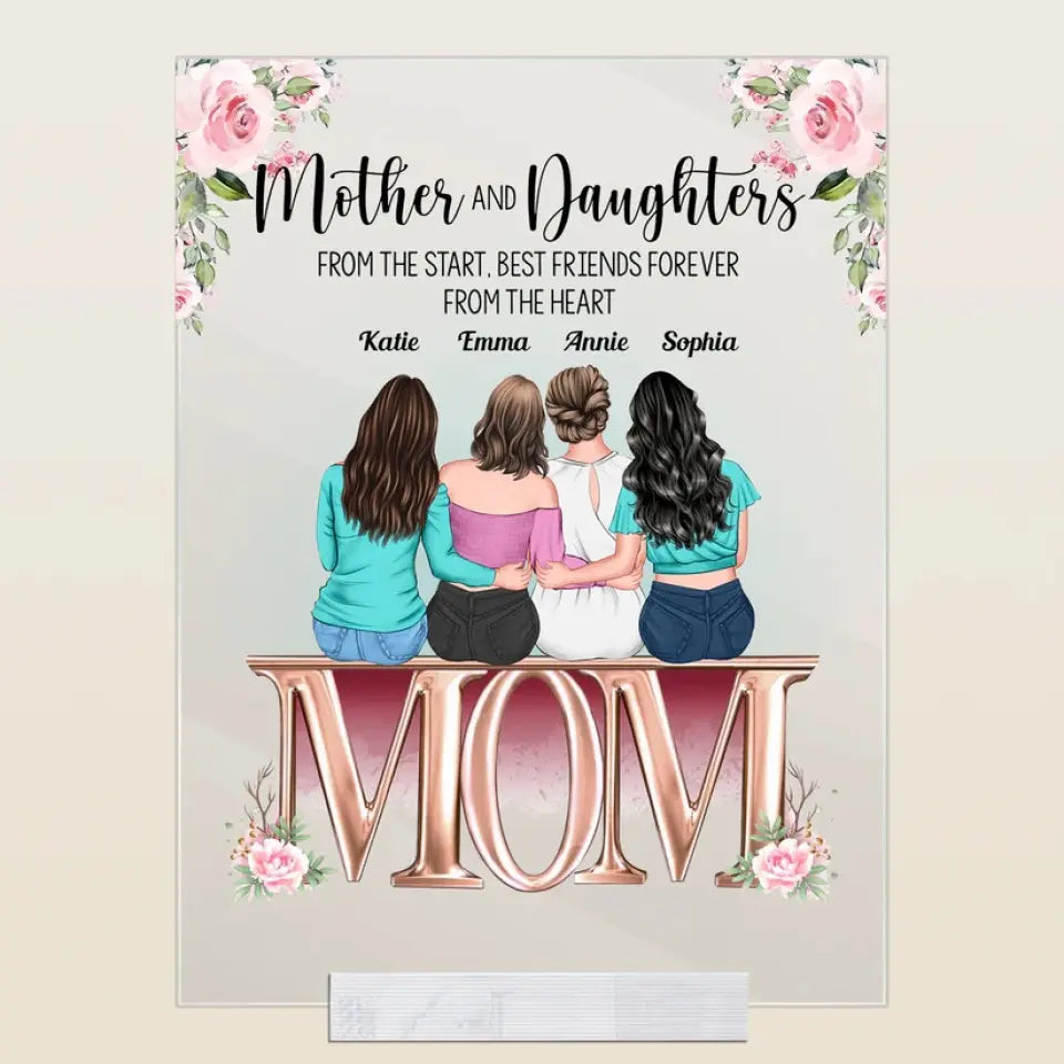Mother And Daughter, Personalized Acrylic Plaque, Christmas Birthday Gift For Mom, Daughters