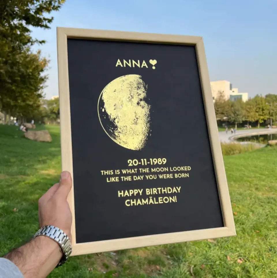 Custom for Mom Art Frame/ Real Moon Phase - For Memory Gift
