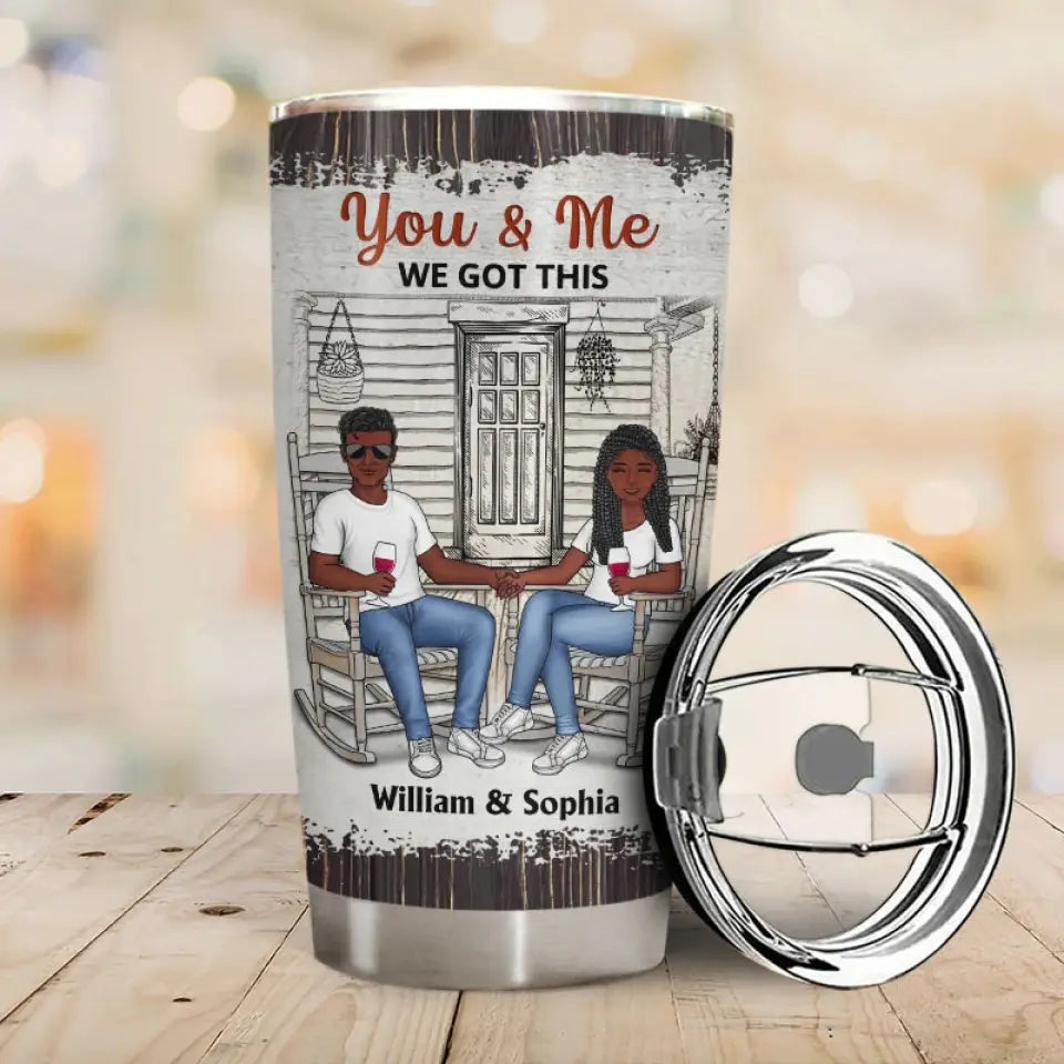 Personalized Tumbler Cup - The Day I Met You - Gift For Couples, Husband, Wife, Lover