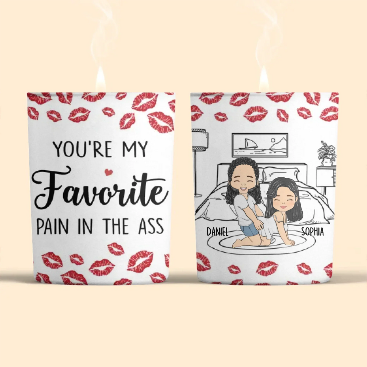Mockup Scented Candle (Wooden Lid)