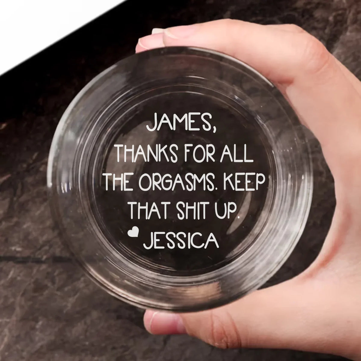 Mockup  Engraved Whiskey Glass