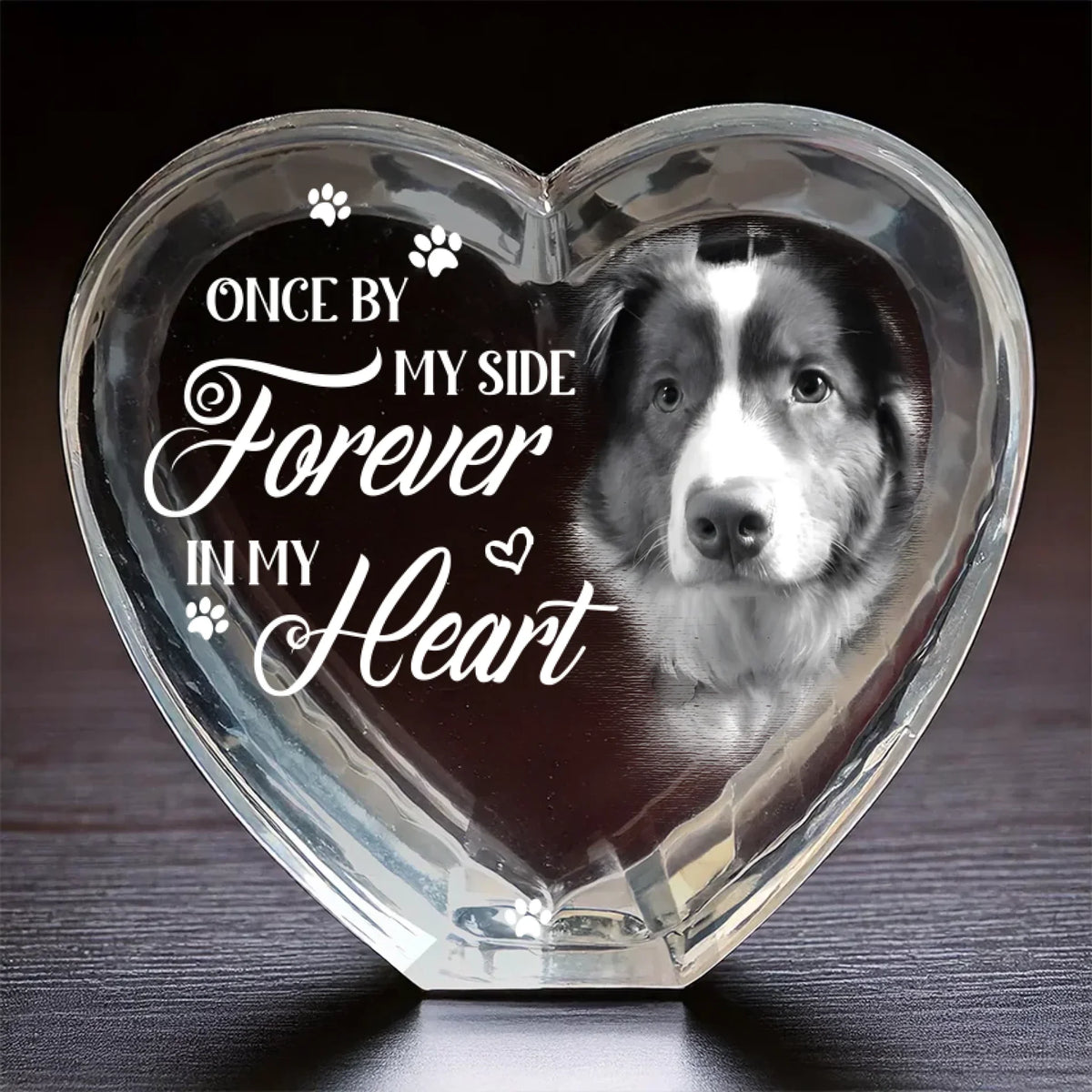 Mockup 3D Crystal Heart Shaped