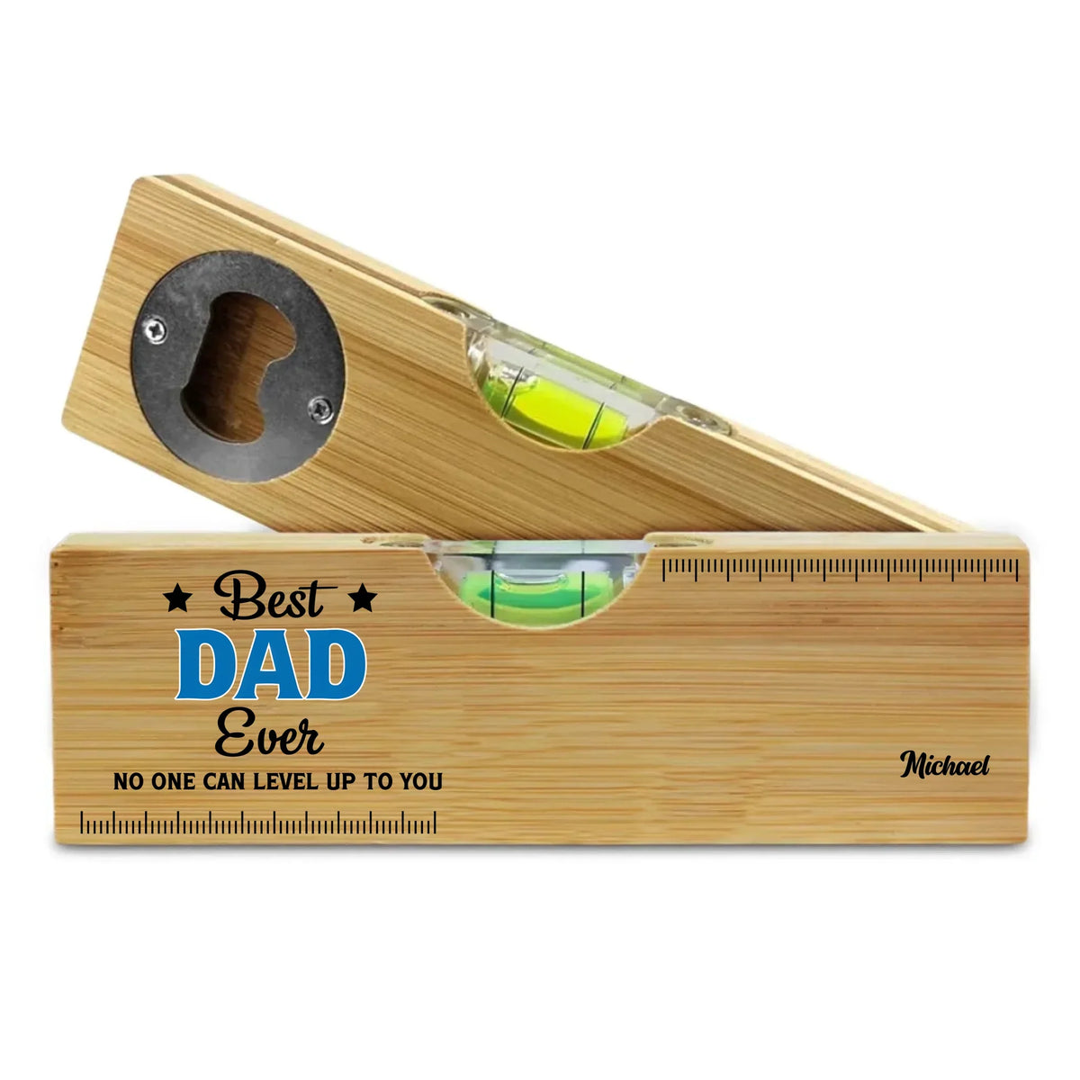 Mockup Wooden Spirit Level Bottle Opener