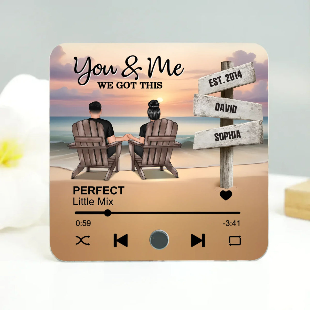 Mockup Music Fridge Magnet