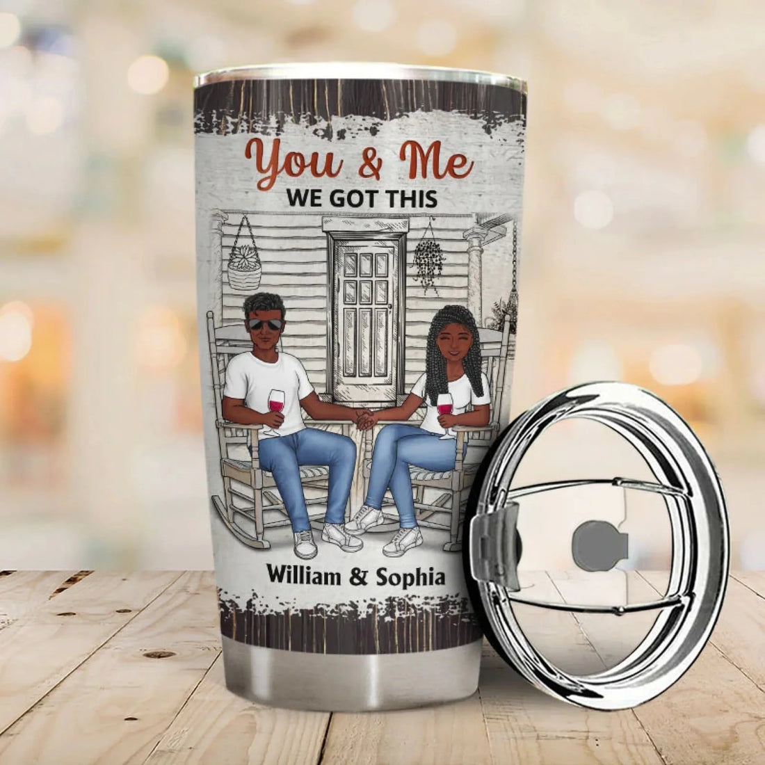 Personalized Tumbler Cup - The Day I Met You - Gift For Couples, Husband, Wife, Boyfriend, Girlfriend, Wedding Gift, Anniversary Gift