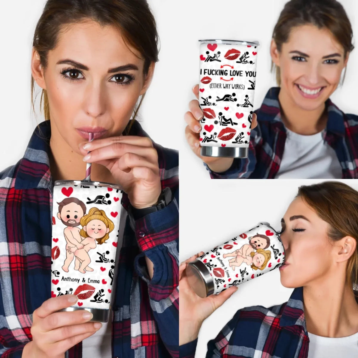 Personalized Couple Tumbler - I Love You - Unique Gift Ideas For Couples