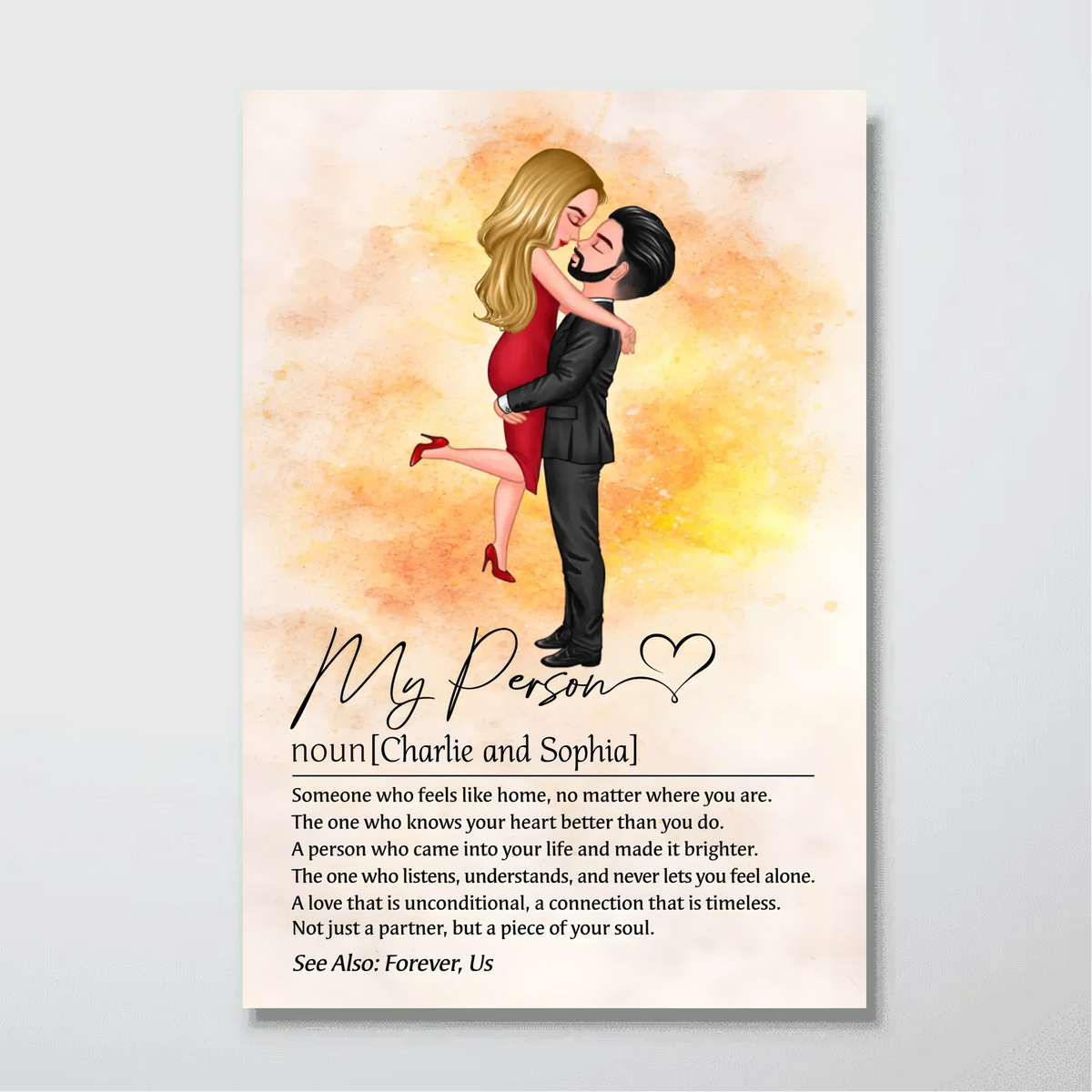 My Person Definition - Personalized Poster - Gift for Couple