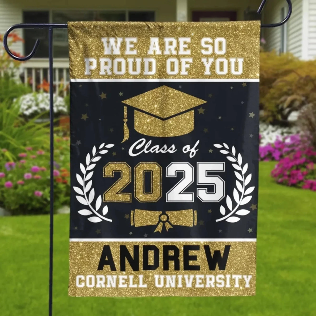 We Are So Proud Of You - Family Personalized Custom Flag - Graduation Gift For Family Members, Siblings, Brothers, Sisters