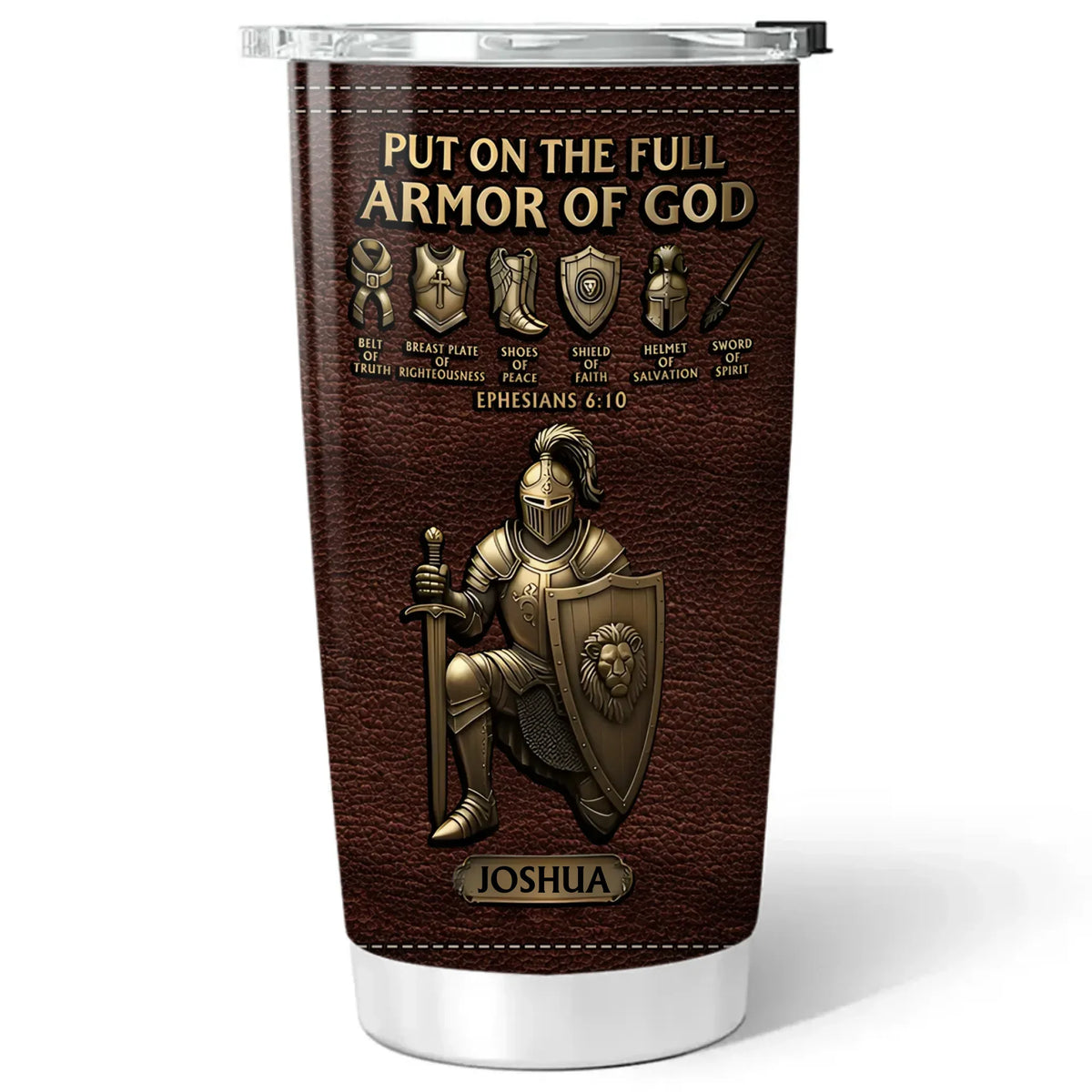 Put On The Full Amor Of God - Personalized Christian Tumbler