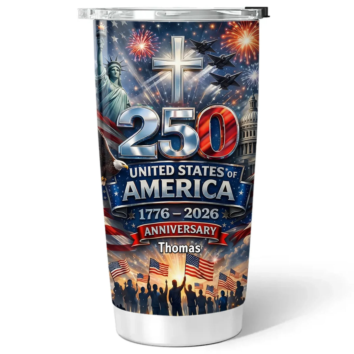 USA 250th Anniversary - Personalized Tumbler - Gifts For Patriots