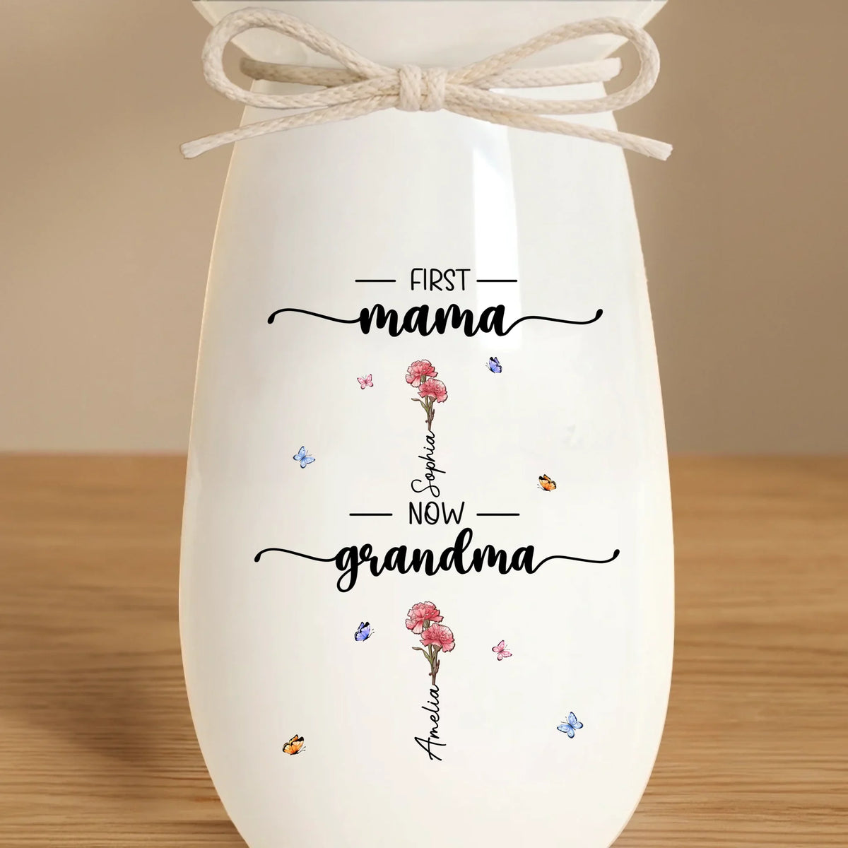 Mockup Ceramic Flower Vase-White-L
