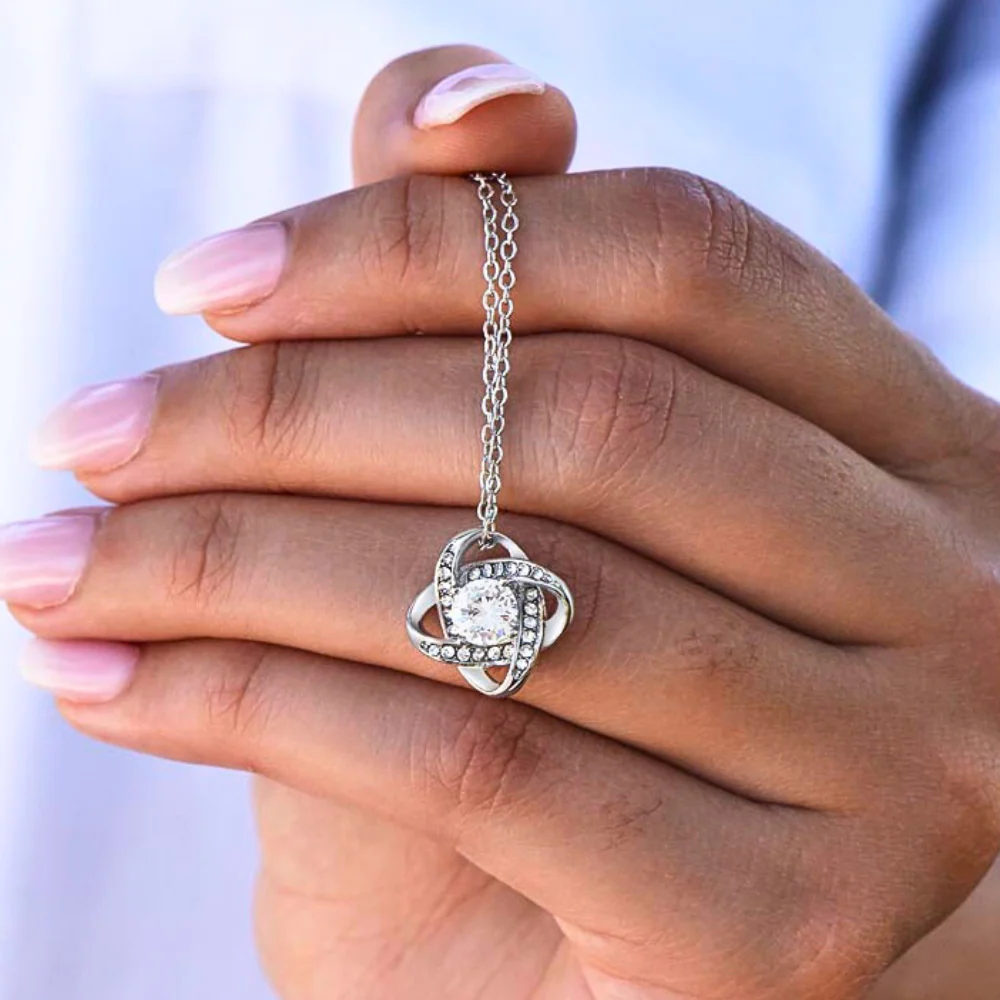Always Family Forever - To My Bonus Daughter - Love Knot Necklace Gift Set