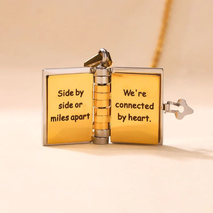 Forever Connected - My Granddaughter Book Necklace